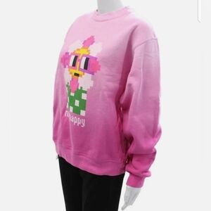 Madhappy Nouns Doa Fleece Crewneck Sweatshirt Sz Small Barbie Pink Ombre Unisex